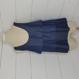 Banana Republic small sleeveless blouse denim blue color